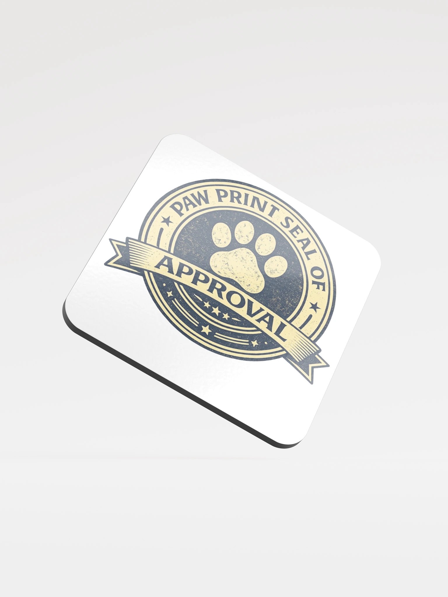 Paw Print Seal of Approval™ Cork Coaster product image (1)