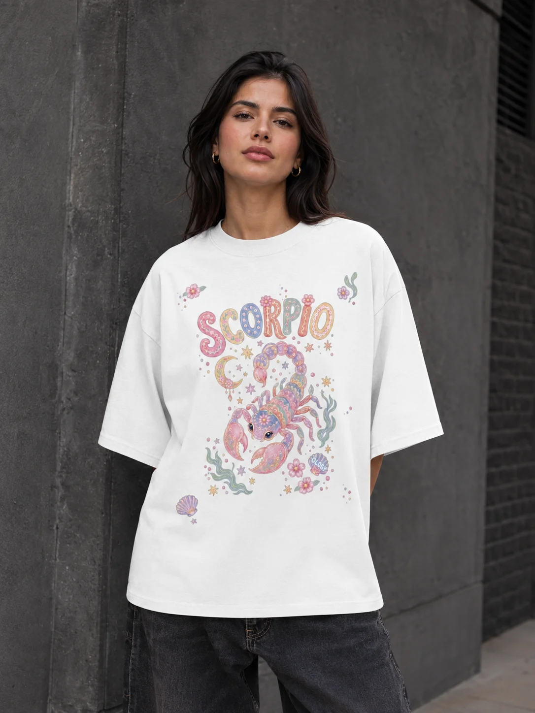 Scorpio Astro Pop Oversized Tee product image (1)