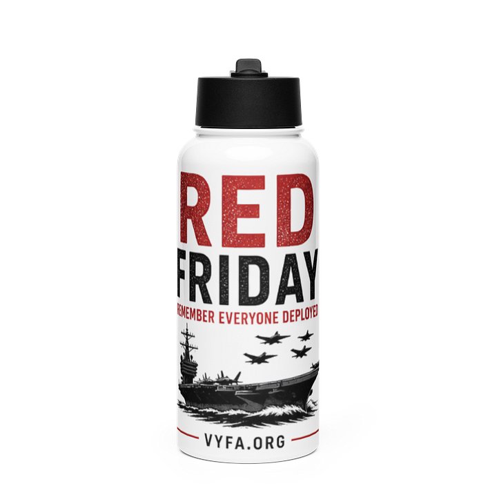 BOLD RED Fleet 32oz Water Bottle — Naval Silhouette product image (1)