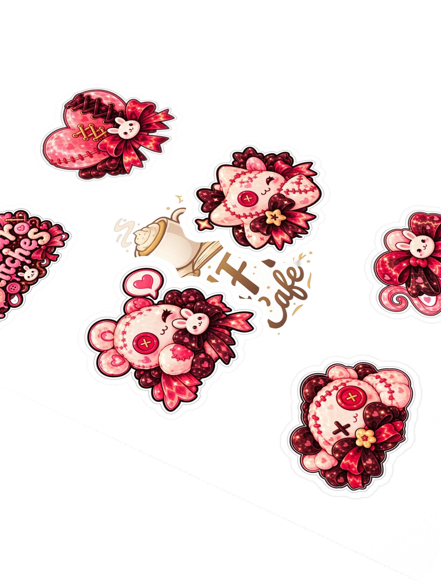 The AFK Cafe™ Sugar Stitches | 6-Piece Sticker Pack Vol. 3 product image (2)