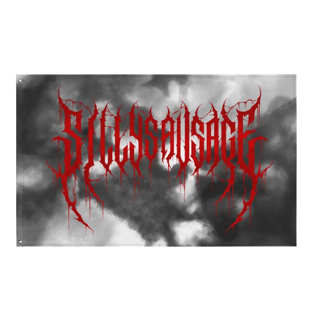 Sillysau5age Deathmetal Flag product image (1)