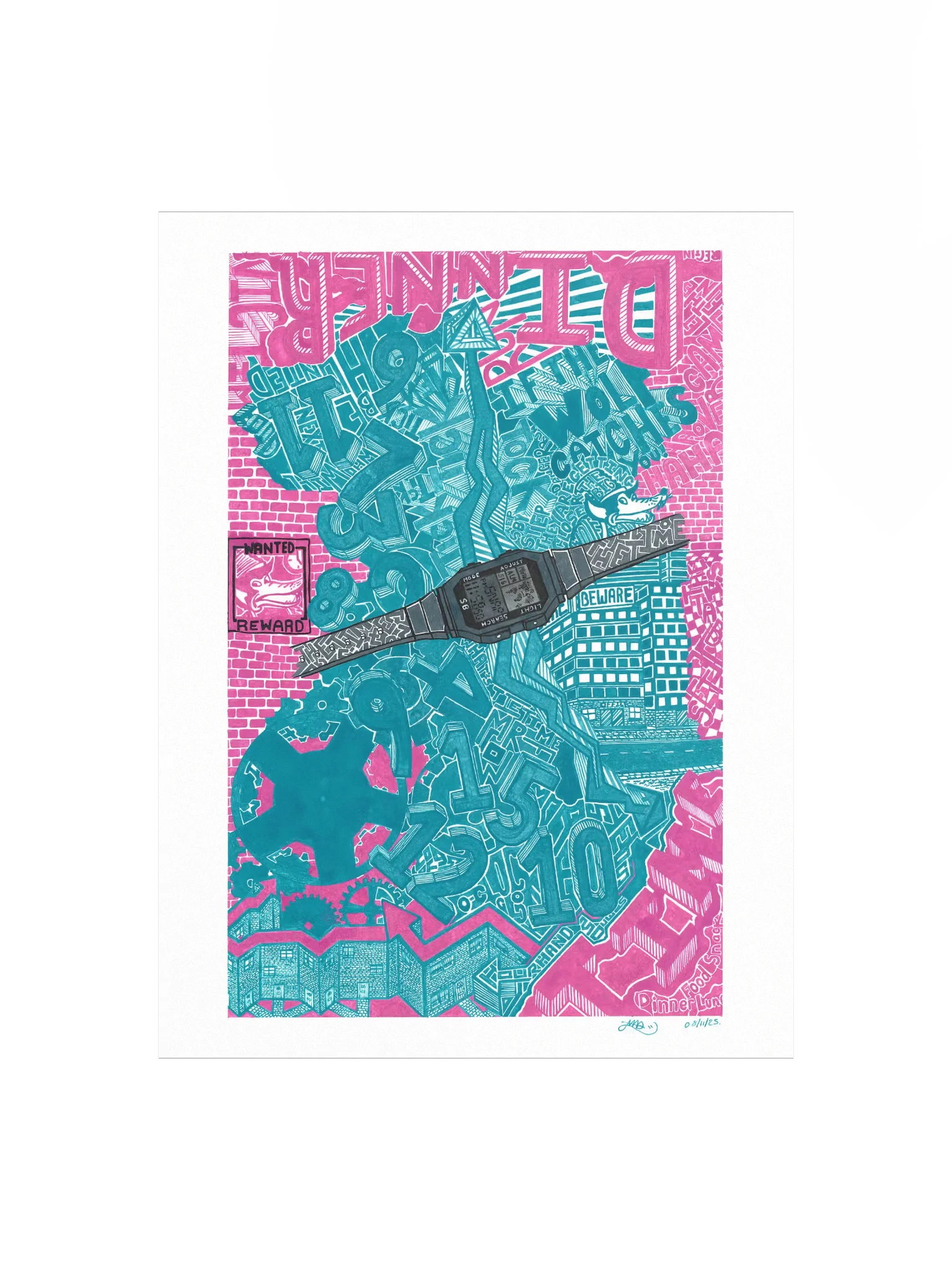 Whats the time Mr Wolf Matte Poster Print product image (1)