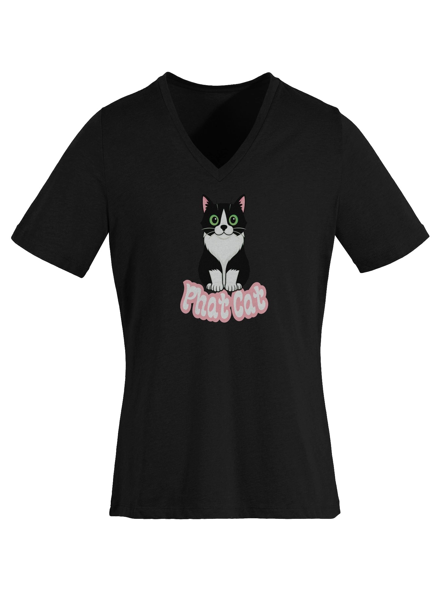 Phat Cat Women's Soft V-Neck (Pink) product image (6)