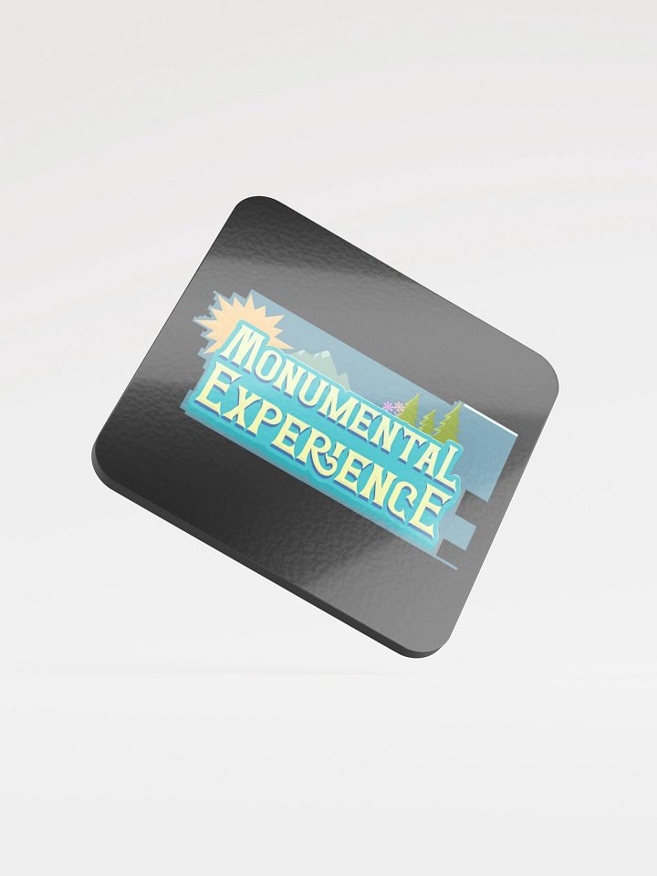 Monumental Experience Black Glossed Cork Coaster product image (1)