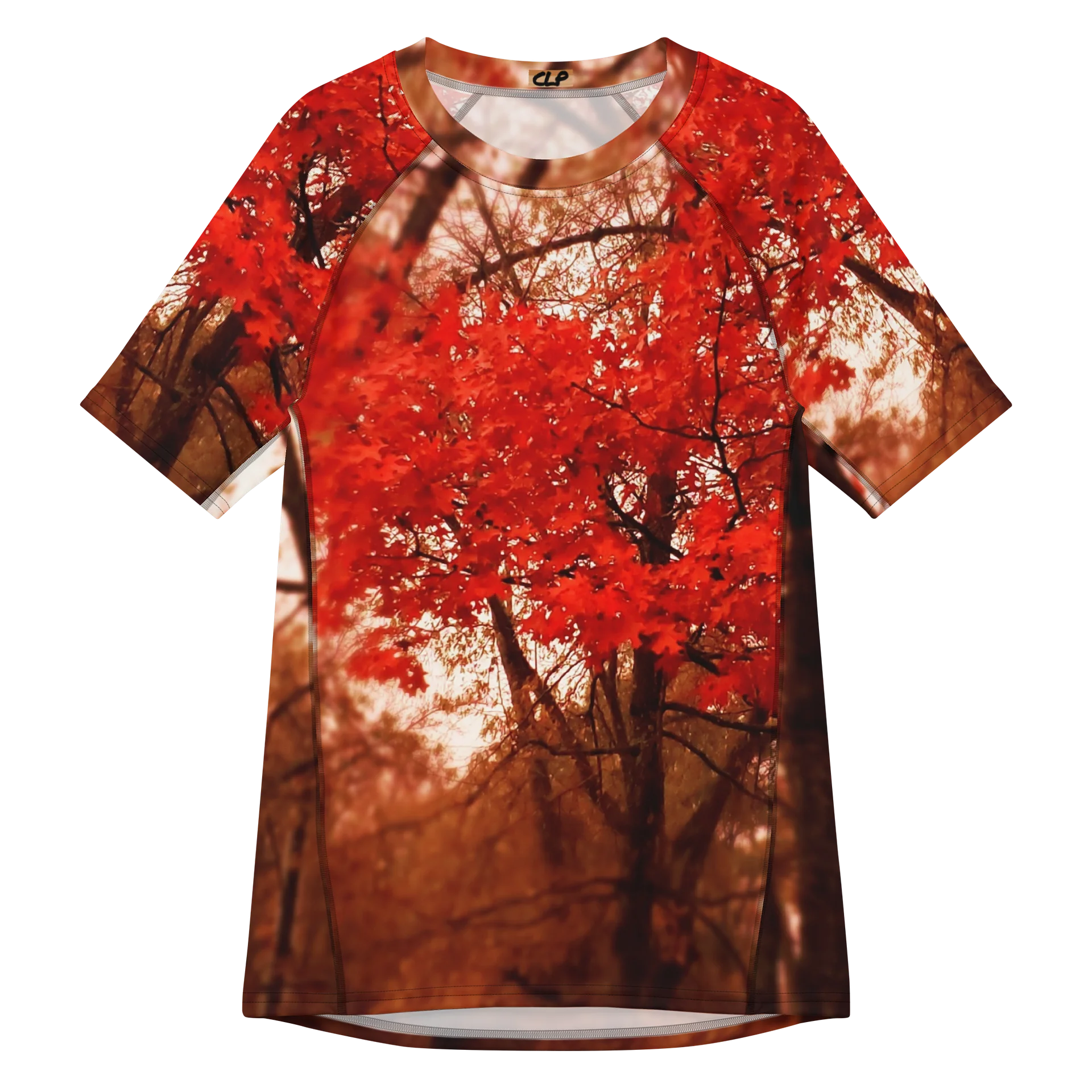 Crimson Leaves Men's Short Sleeve Rash Guard product image (1)