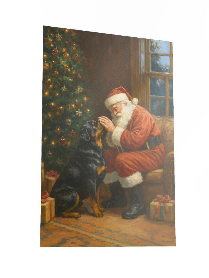 Santa and Rottweiler Christmas Poster product image (4)