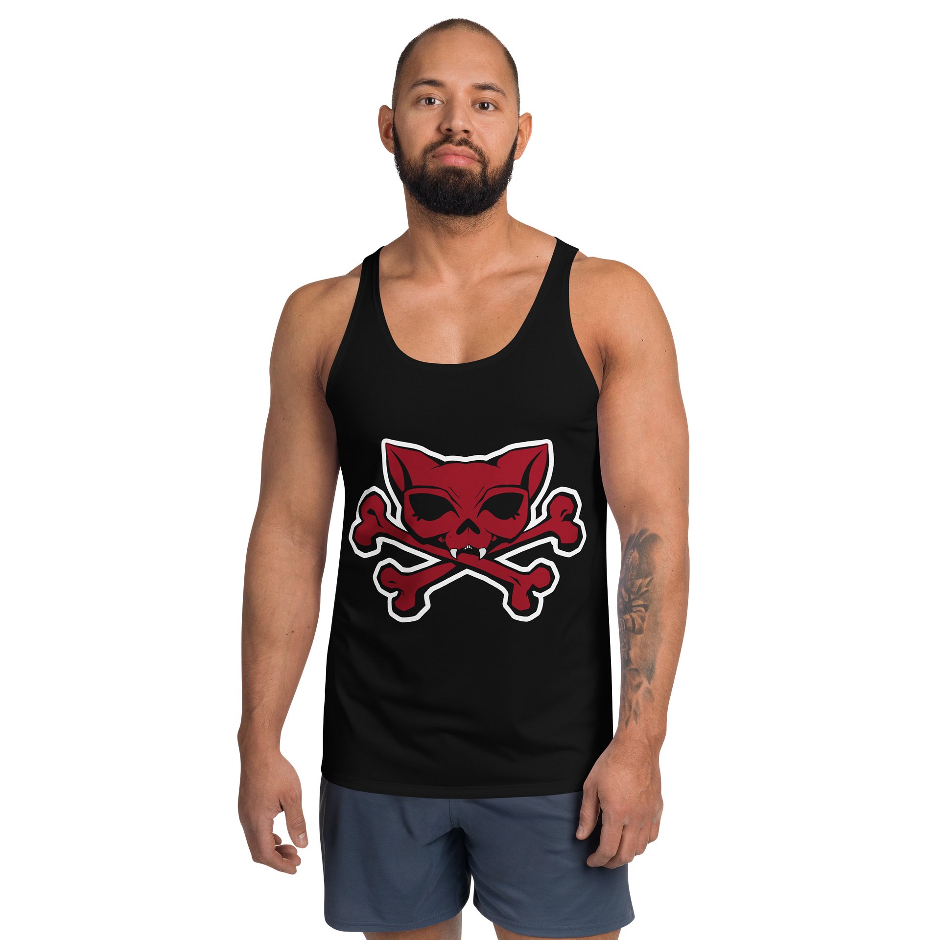 Red Kat Skull Designer Tanktop product image (1)