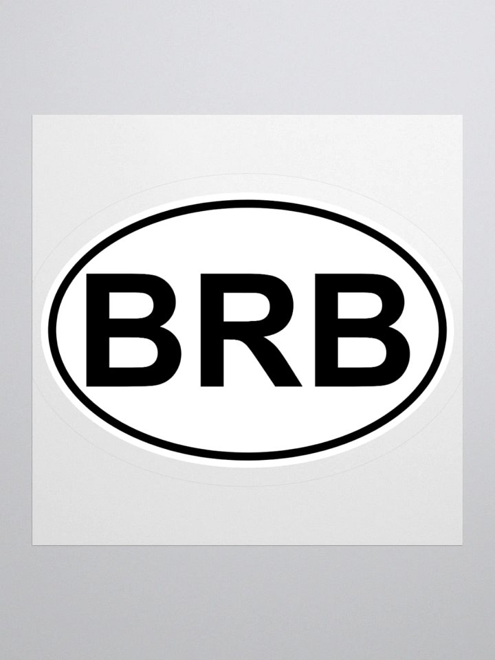 BRB Oval Sticker product image (1)
