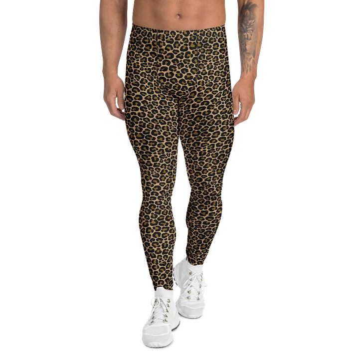Comfortable Men's Leggings Bold Leopard Print product image (1)