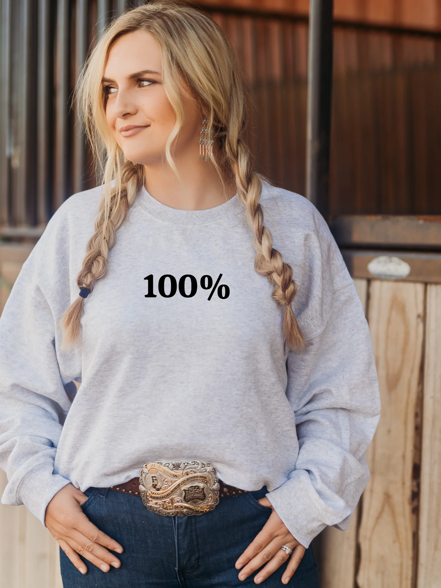 “100%” My Vibe Crewneck Sweatshirt product image (1)