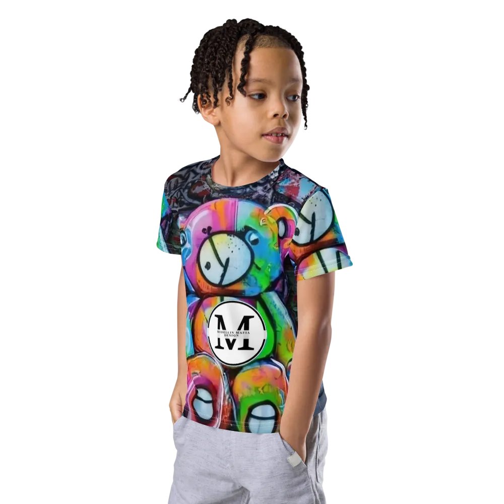 Graffiti Teddy Bear Kids T-Shirt product image (12)
