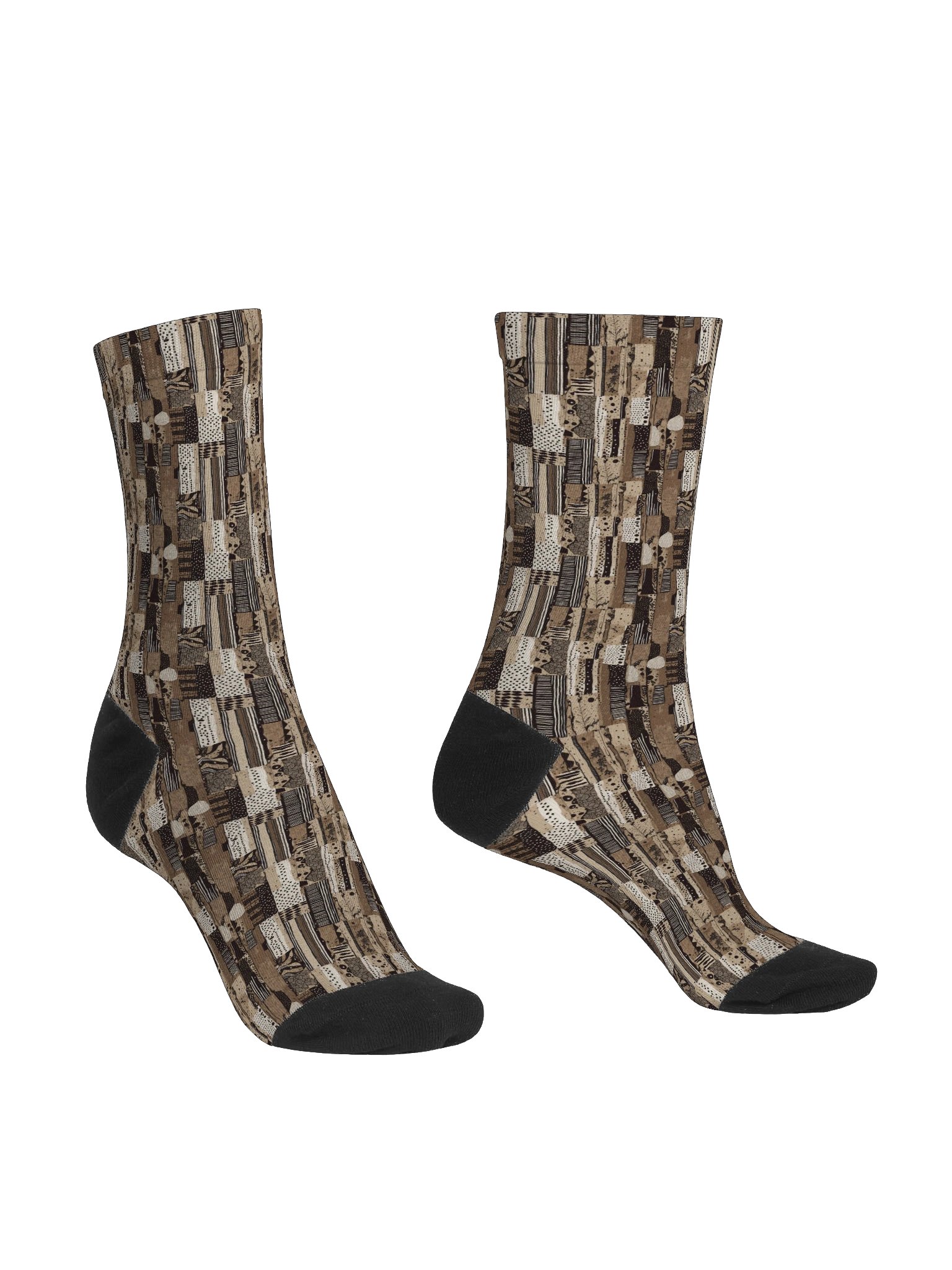 Rustic Collage EcoArt Crew: Premium Sustainable Socks product image (3)