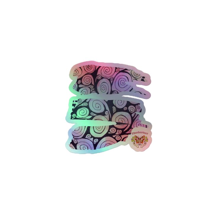 Whimsical Spirals Holographic Sticker Sheet product image (1)