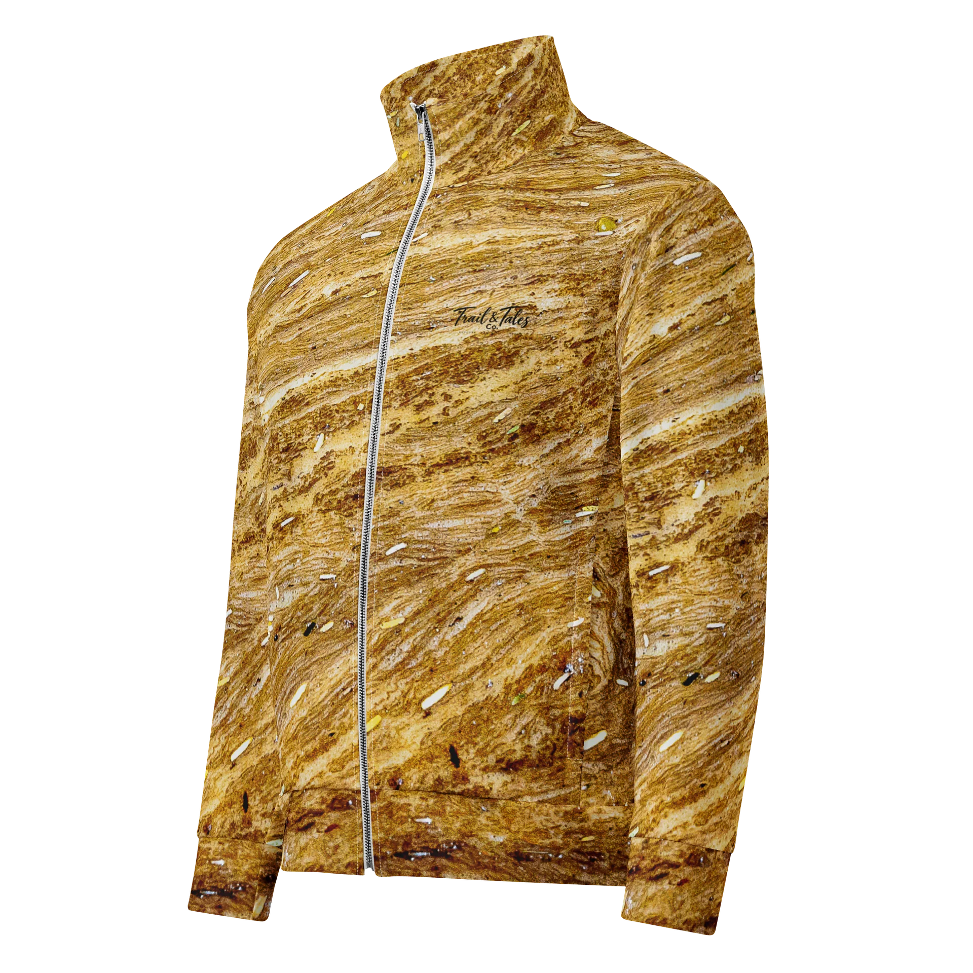 Golden Strata Recycled Unisex All-Over Print Amber Geology Track Jacket product image (1)