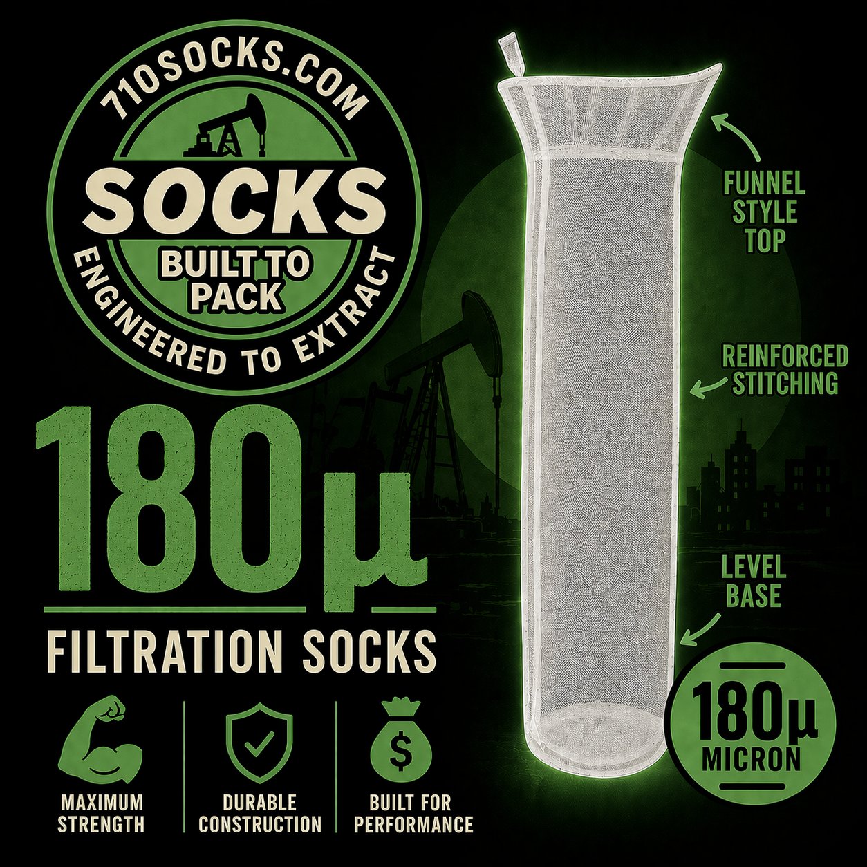 180um 710socks - Nylon Extraction Sock Heavy Duty product image (1)