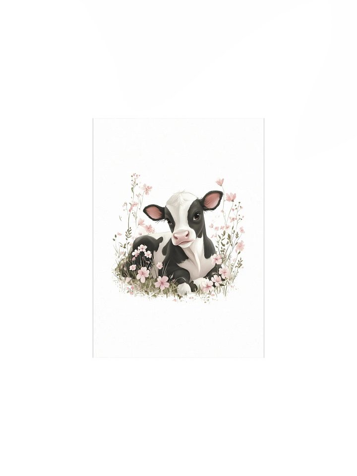 Holstein Cow in Pink Florals Farm Print product image (2)
