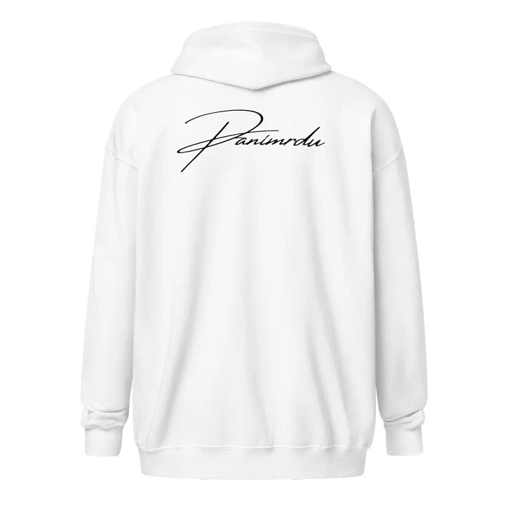 PANÍ MRDU Zip Up Hoodie in White product image (2)