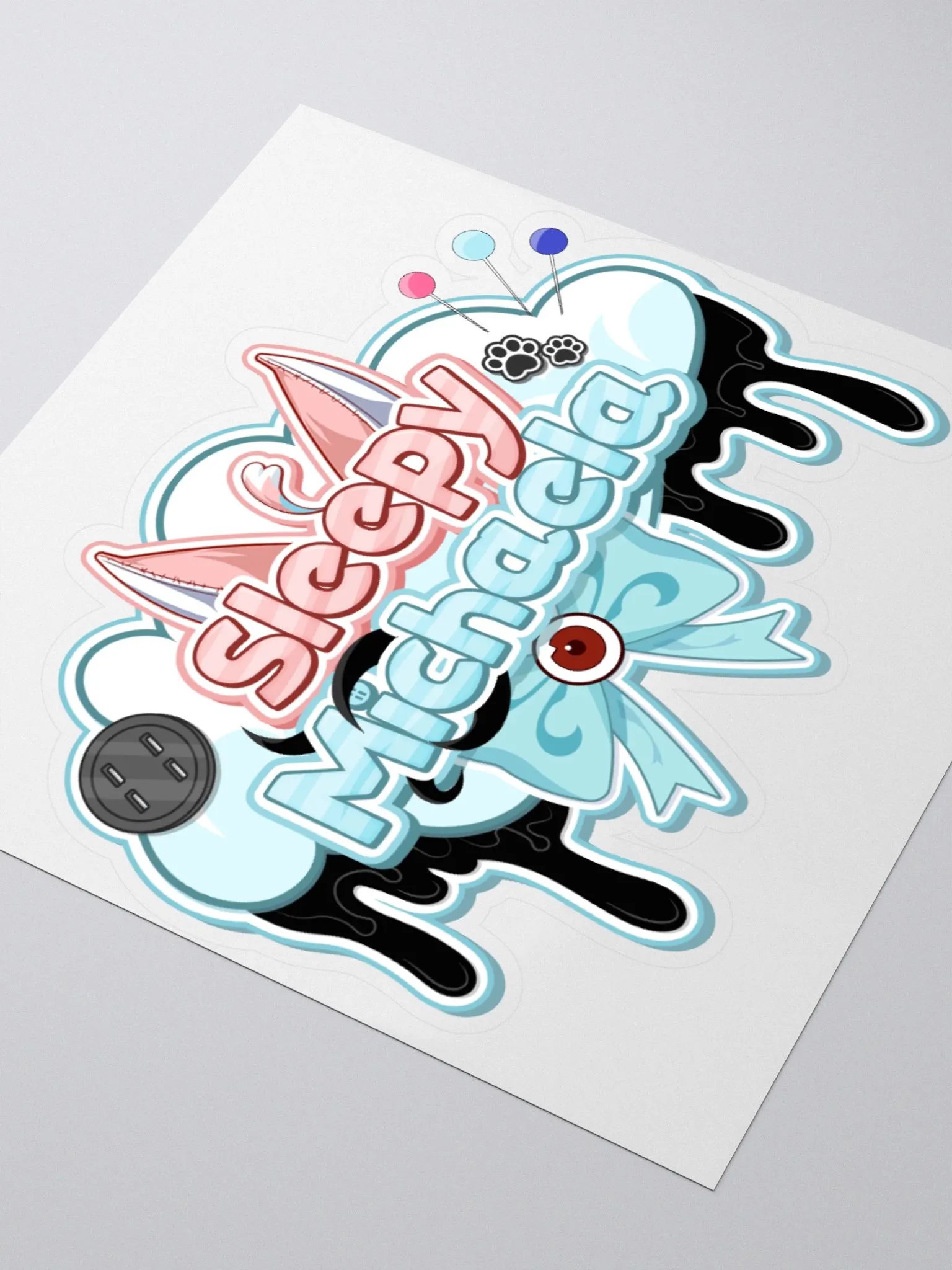 Sleepy Michaela VTuber Logo Sticker product image (3)