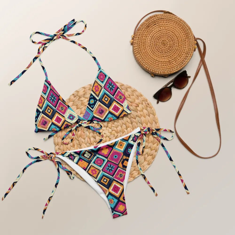 Symmetric Splendor Diamond Pattern Bikini Set product image (5)