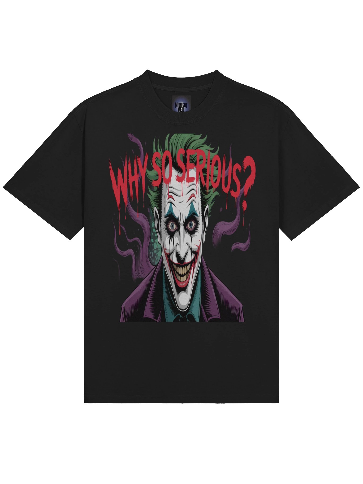 Joker 'Why So Serious?' Oversized Faded T-Shirt product image (5)