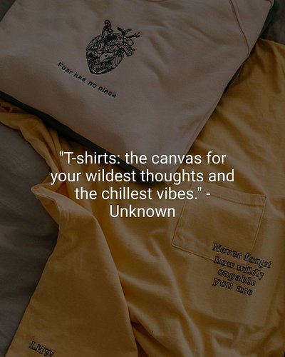 Who knew that a simple T-shirt could make such a profound statement? It's more than just a piece of clothing; it’s a wearable...
