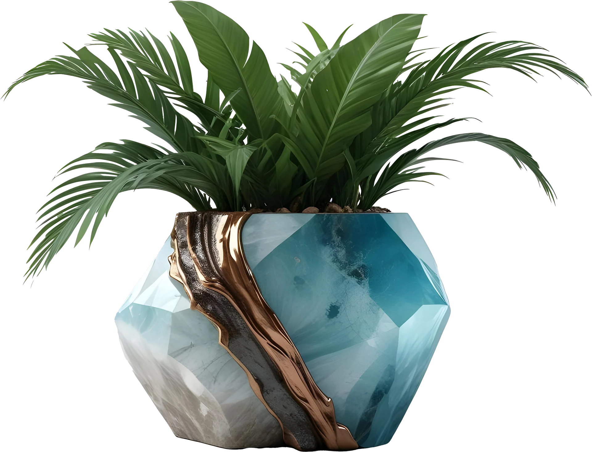 Coastal Luxe Spa Decor – Aqua Serenity – Object PNG product image (1)