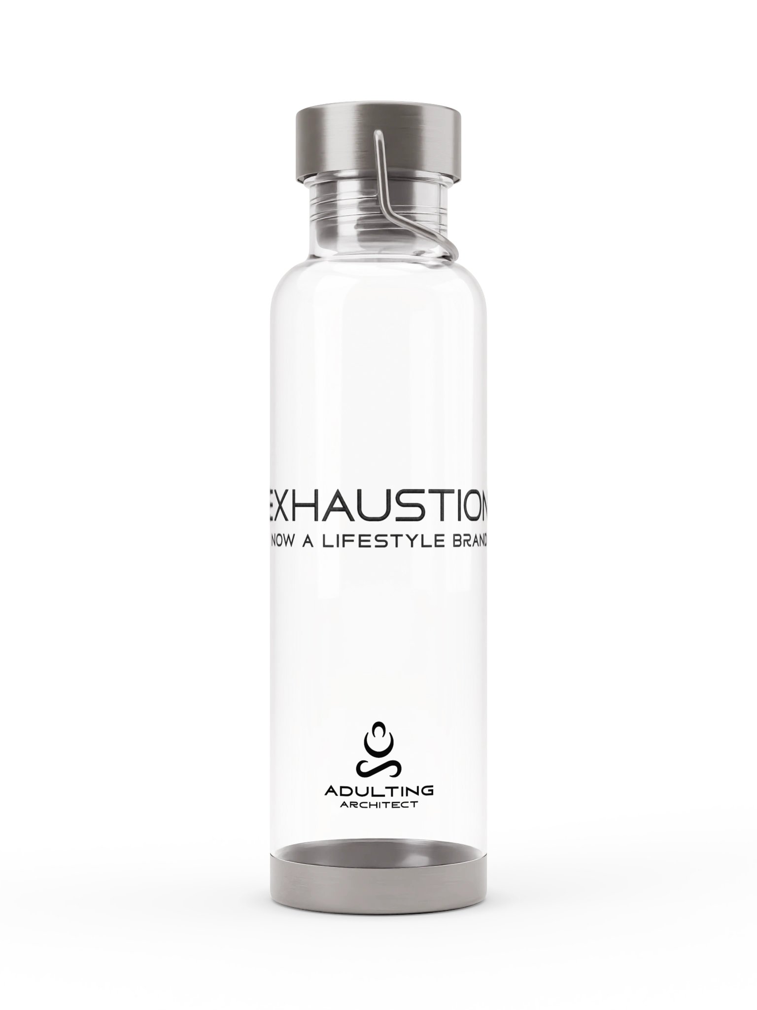 "Exhaustion: Now a Lifestyle Brand" - Water Bottle product image (1)
