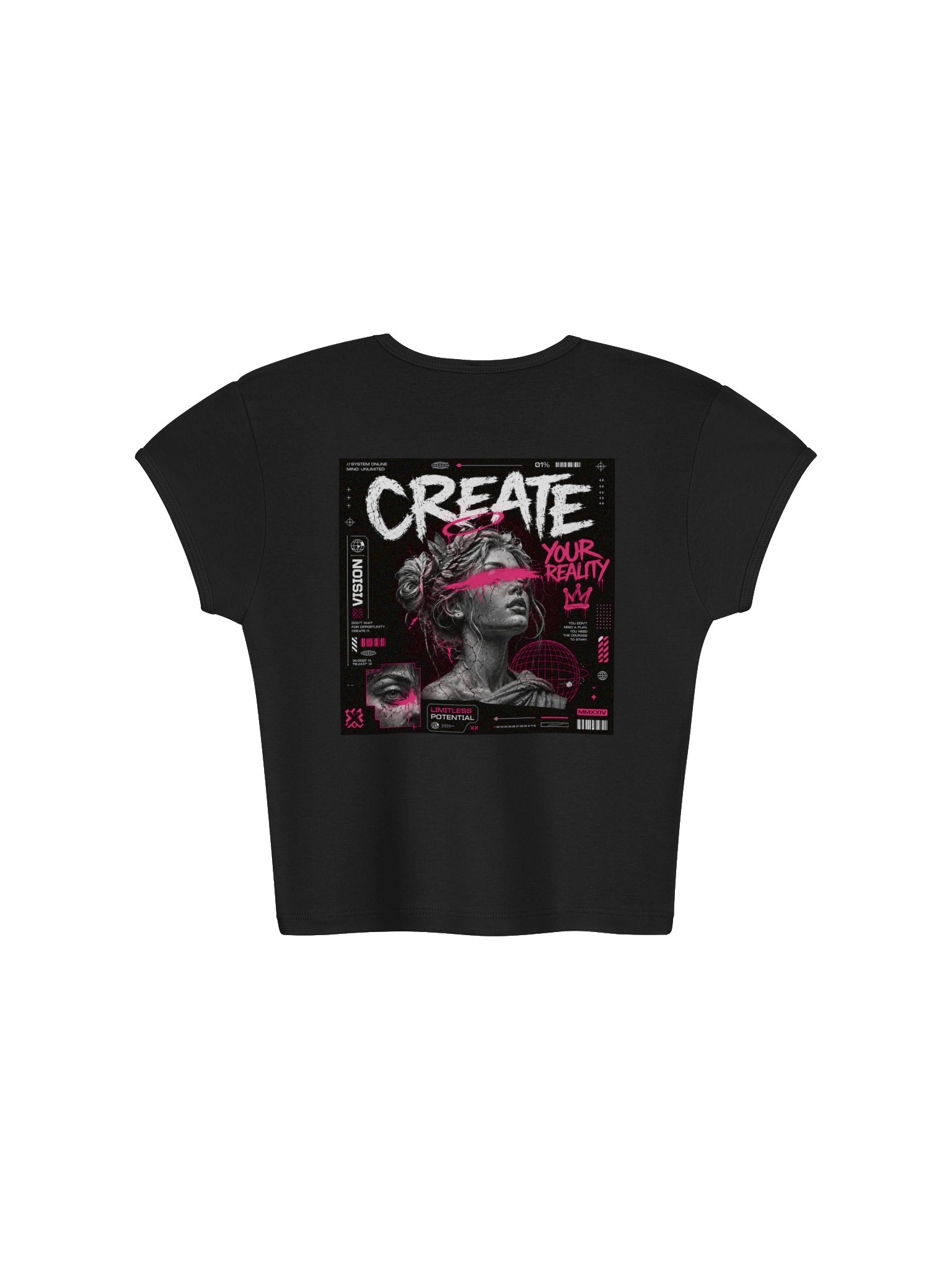 Break the Limits Pink Graphic Baby Tee product image (2)