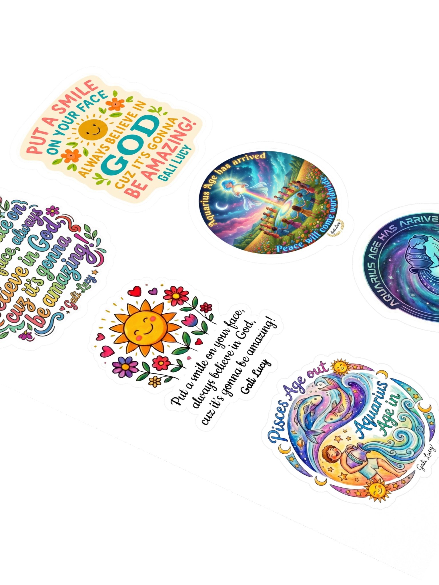 Set of 6 Stickers - Style 16 product image (2)