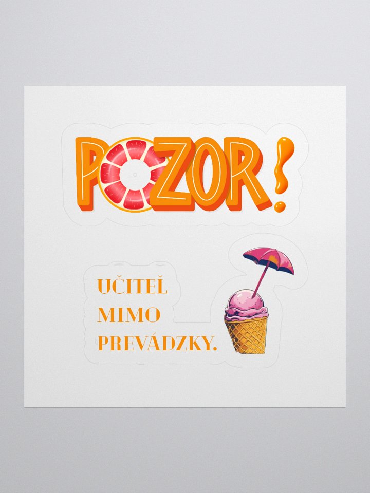 "Učiteľ mimo prevádzky" nálepka product image (1)