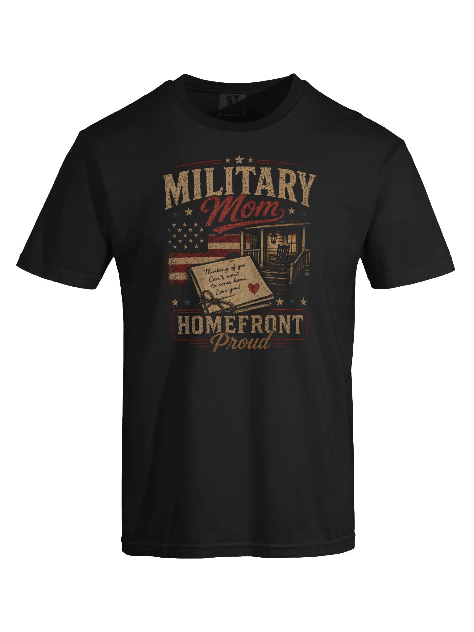 Military Mom T-Shirt | Vintage Homefront Patriotic Family Tee product image (5)