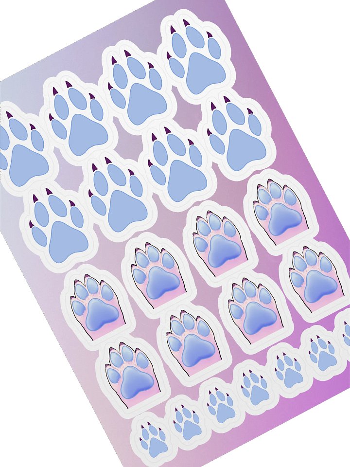 Paw Print Sticker Sheet product image (1)