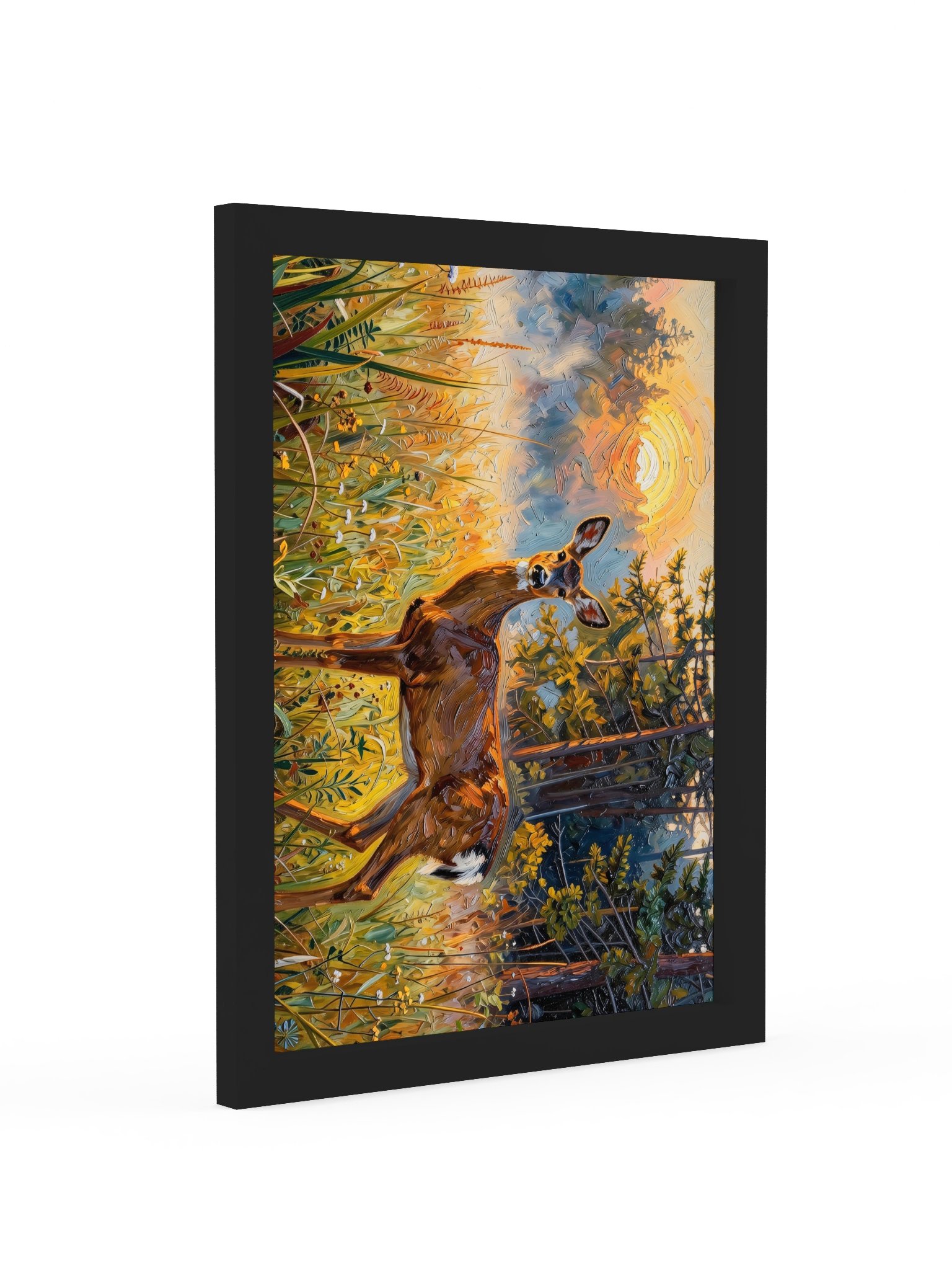Deer in the Morning Mist Framed Print product image (11)