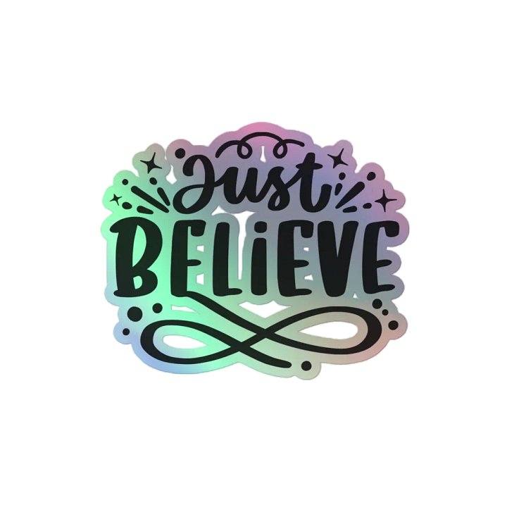 Believe Holographic Sticker Sheet product image (2)