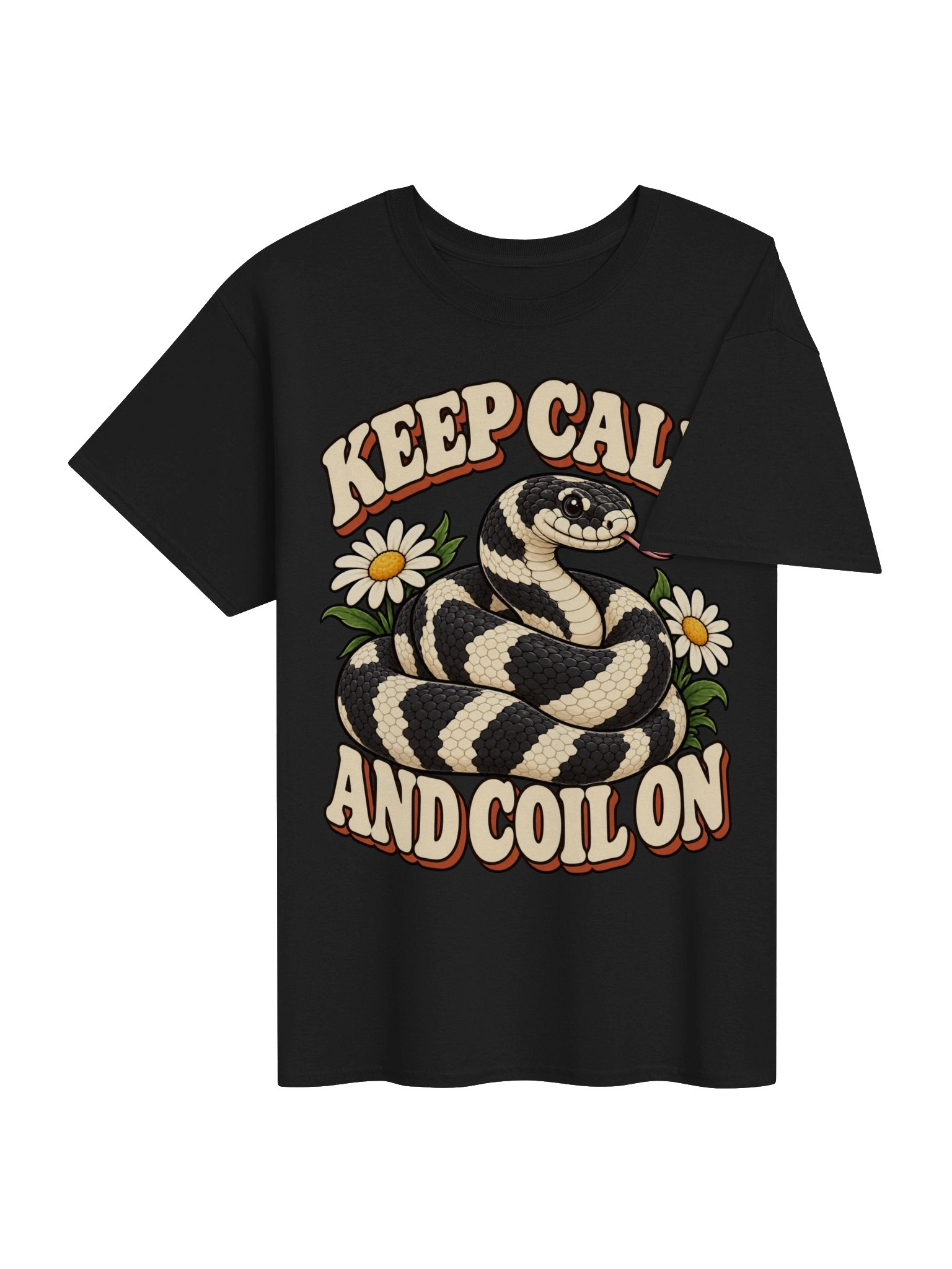 Keep Calm And Coil On Kingsnake T-Shirt product image (4)