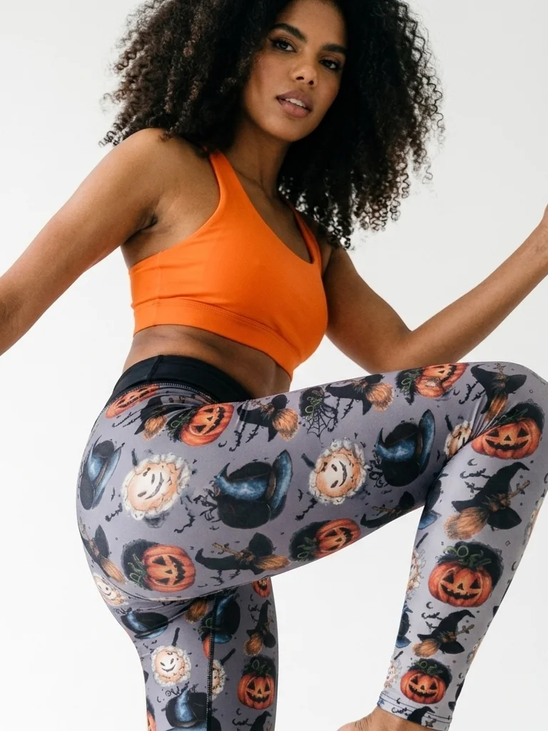 Spooky Elegance-Halloween edition-yoga leggings product image (6)