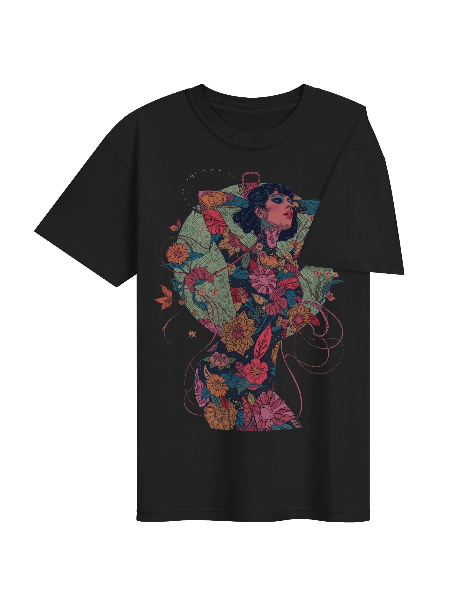 Floral Female Silhouette Heavyweight Tee product image (7)