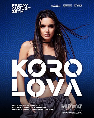EDMONTON 🩵

Beyond excited to be supporting @korolova.dj on August 28 @midway alongside my good friend @djluzhik 

Tickets ar...