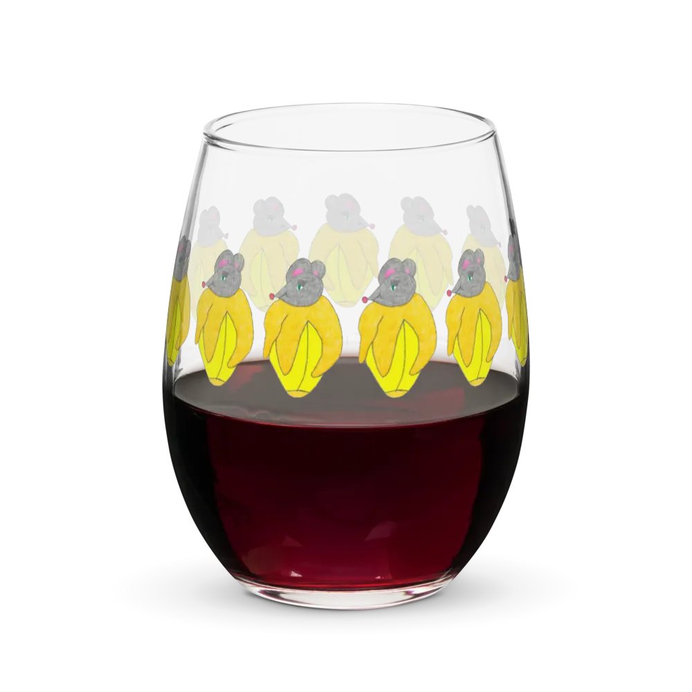 Banana mouse Stemless Wine Glass product image (6)