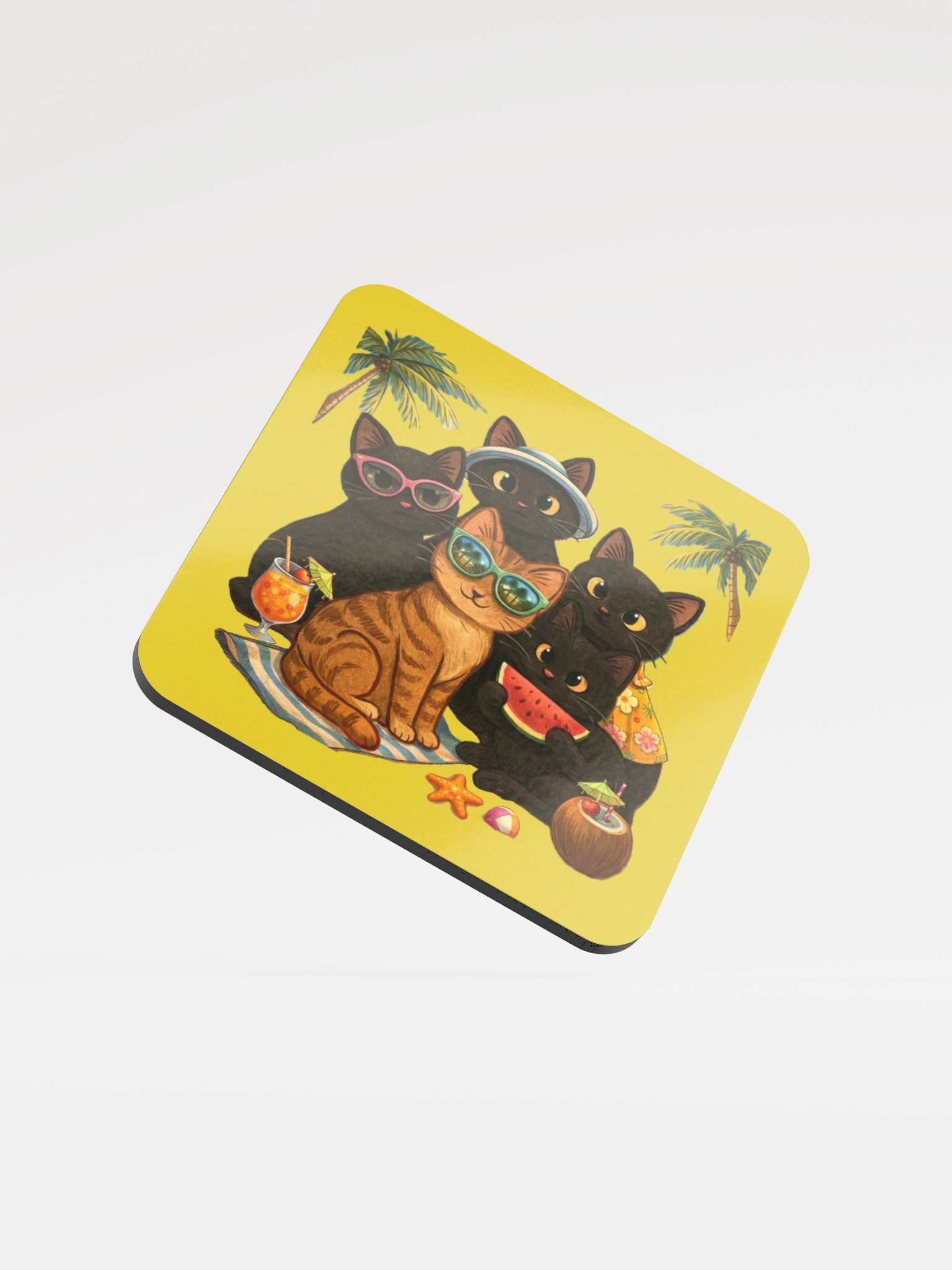 Cat brigade summer Coaster Set product image (1)