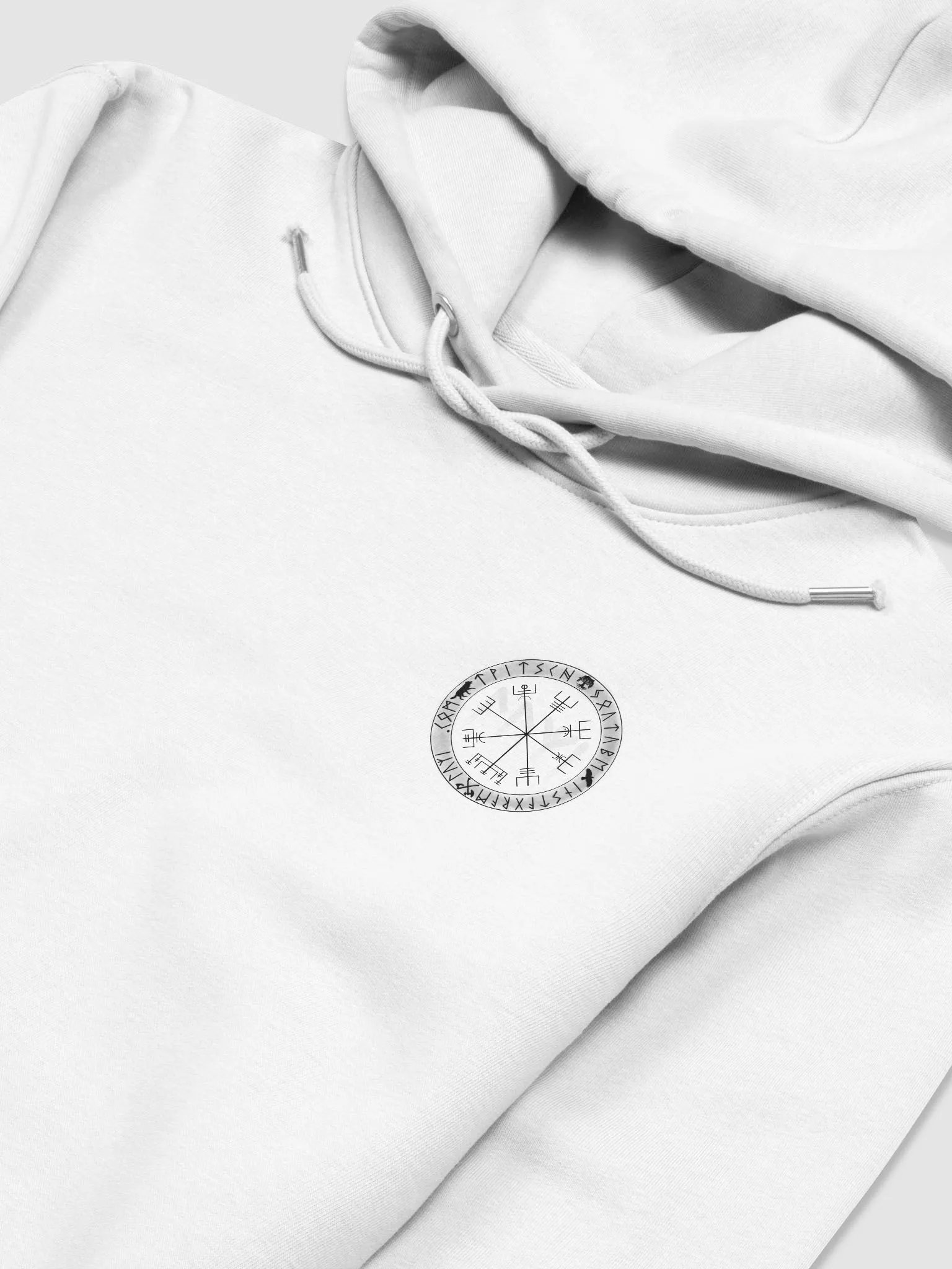 Nordische Runen | Schwarzer Vegvísir | Essential Eco Hoodie product image (9)