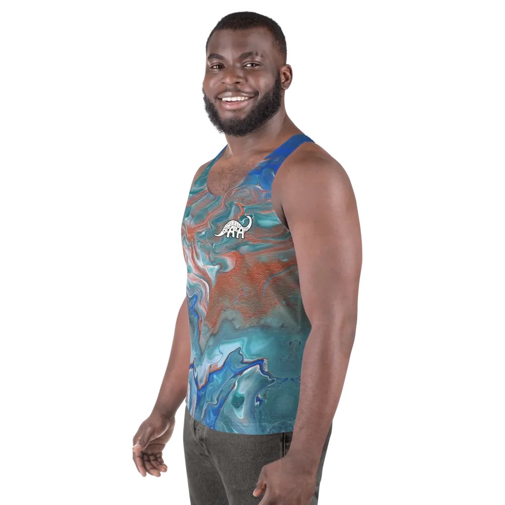 Metallic Orange Fluid Acrylic Tank Top product image (5)