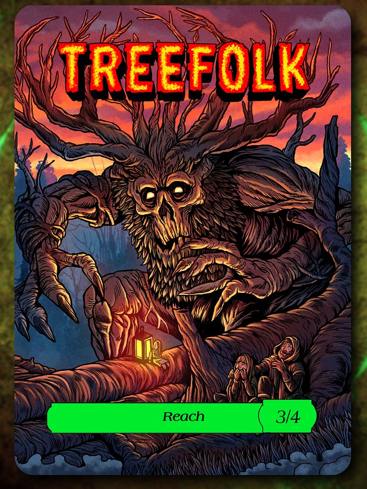 Treefolk 3/4 Reach Full Art Token product image (1)