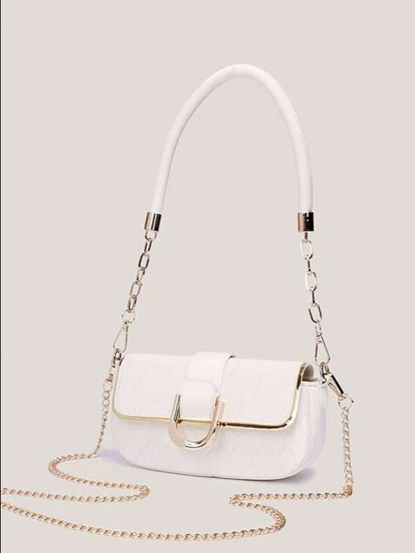 Black Chain Baguette Bag — Y2K Mini Crossbody & Shoulder Bag product image (3)