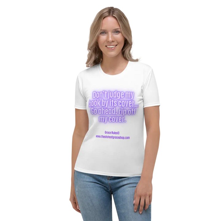 FUNNY TEES 4 U FOR WOMEN “Don’t judge a book by its cover. Go ahead. Rip off my cover.” product image (1)