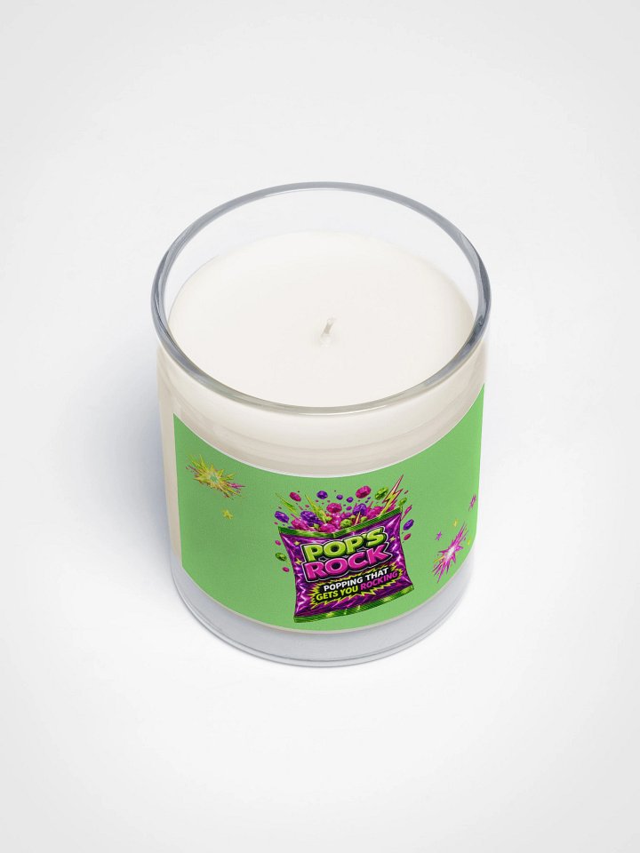 ''Pop's Rock'' Soy Wax Candle In A Clear Glass Jar product image (2)