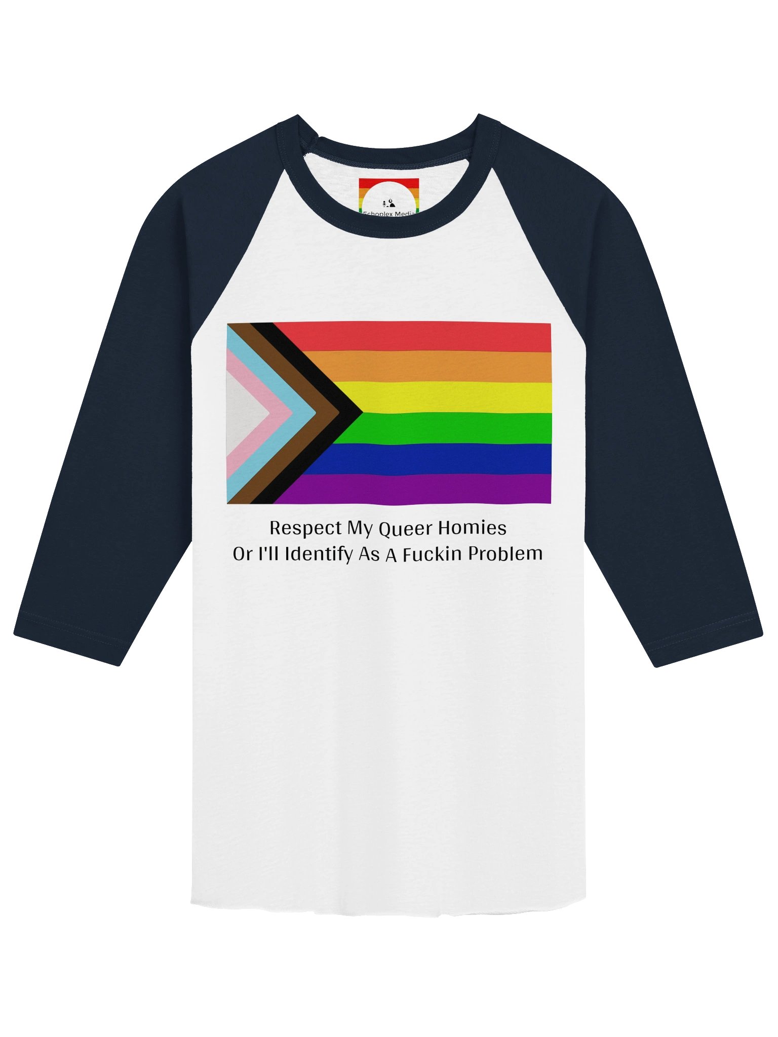Respect My Queer Homies Baseball Style Tee - Light Colors product image (1)