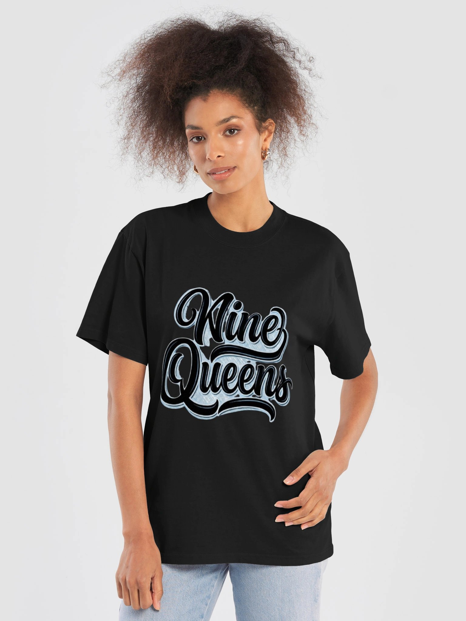 Nine Queens Faded Script Tee product image (6)