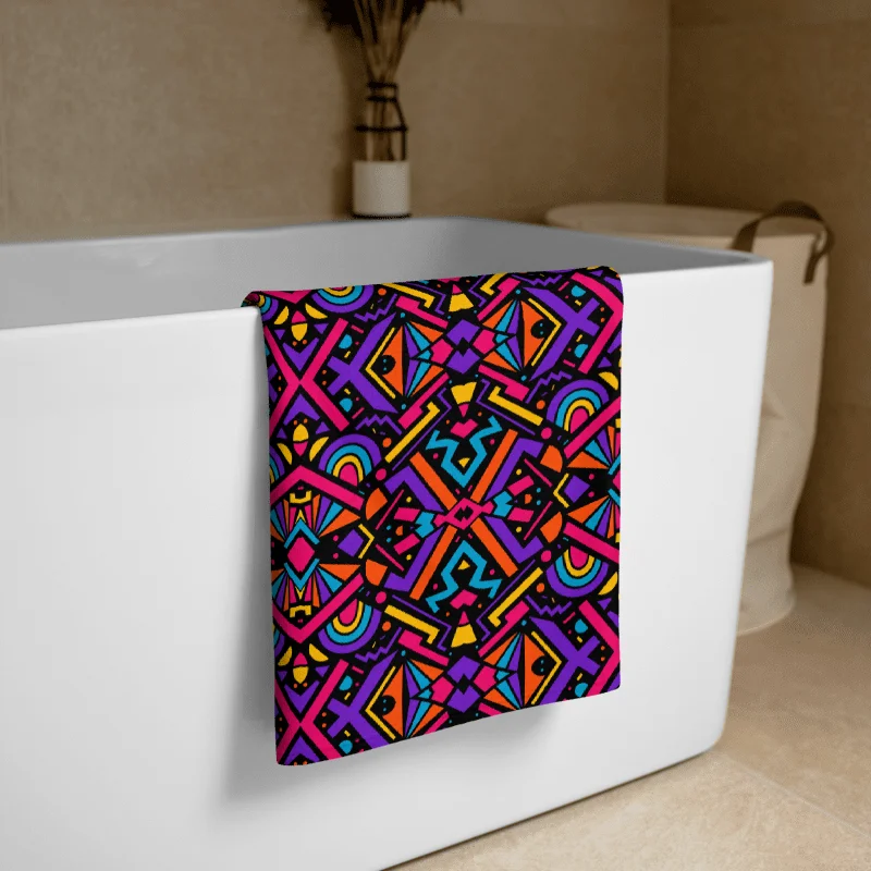 Neon Rewind Beach Towel product image (1)