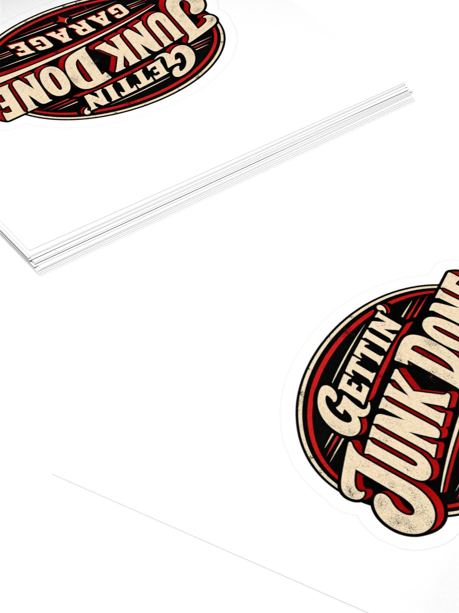 Gettin’ Junk Done Garage — Vintage Badge Sticker product image (10)